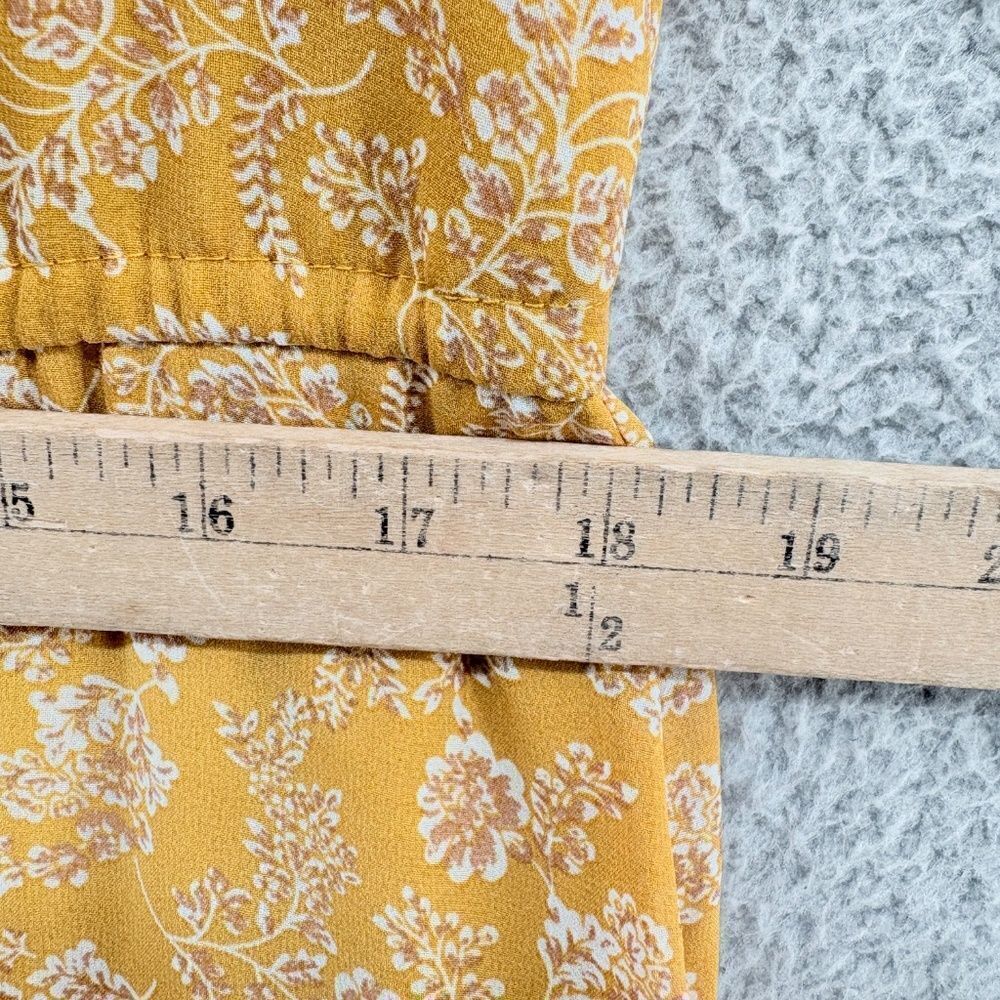 Rooley tiered floral short sleeve dress ruffle cottage core cinched waist sz M - Picture 5 of 11